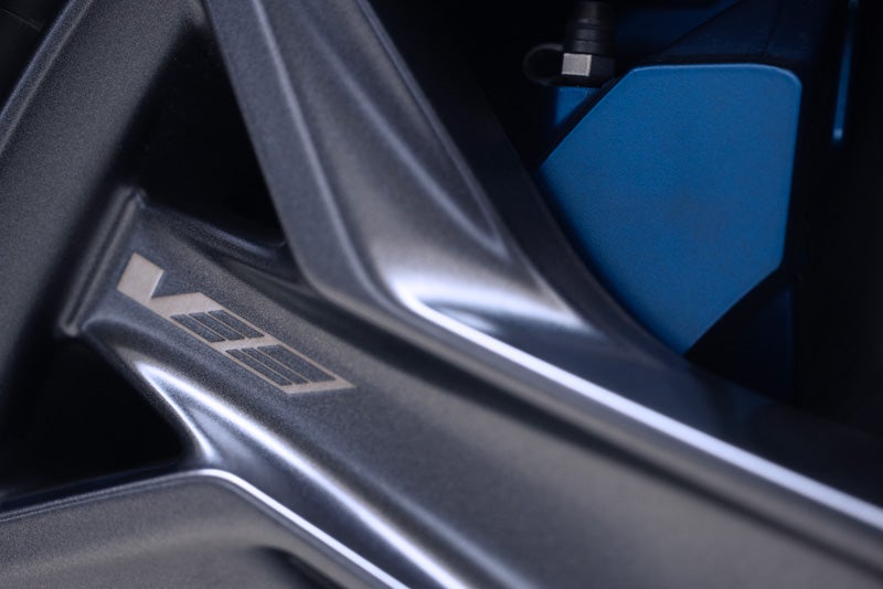 Close-up of the 2026 OPTIQ-V Brembo Performance Front Brakes | Ben Mynatt Cadillac in Concord NC